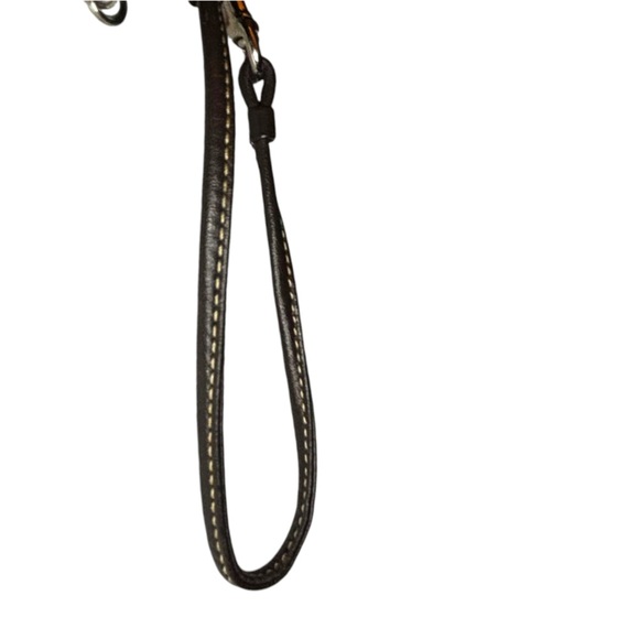 Coach Vintage Double Wristlet Signature Tan Canvas Brown Leather Trim Turnlock - Picture 12 of 15